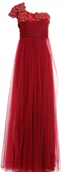 Cod.: 80956 - Vestido de Festa Vermelho Ruby em Tule