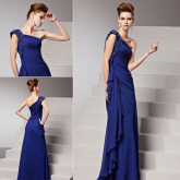 Cod.: 81392 - Vestido de Festa Azul de Um Ombro Só