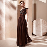 Cod.: 81263 - Elegante Vestido de Festa Marrom