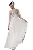 Cod.: 81086 - Vestido Branco Ombro Assimétrico