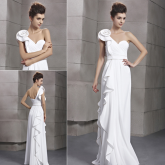 Cod.: 30156 - Vestido Branco com Detalhe de Flor