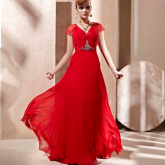 Cod.: 81256 - Vestido de Festa Escarlate