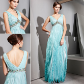 Cod.: 81036 - Vestido de Festa Verde Ombré