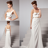 Cod.: 81553 - Vestido Branco com Detalhes Metalizados