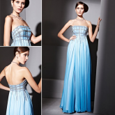 Cod.: 81035 - Vestido de Festa Tomara que Caia Azul Ombré