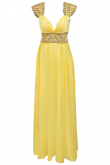 Cod.: 56696 - Vestido de Festa Amarelo em Seda