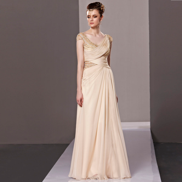 Cod.:  81300 - Vestido de Festa Champagne Gold