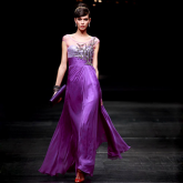 Cod.: 80695 - Vestido de Festa Roxo com Pedraria